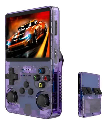 Game R36s Portátil Retro 15mil Jogos 64gb Roxo Novo